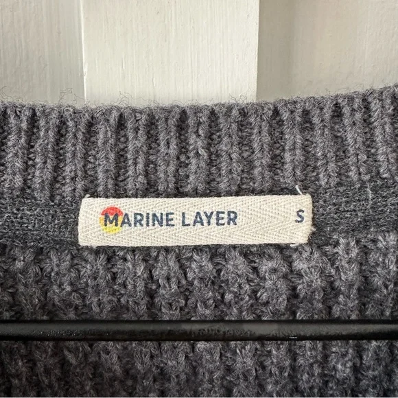 MARINE LAYER grey Delaney Raglan Sweater - Picture 4 of 10